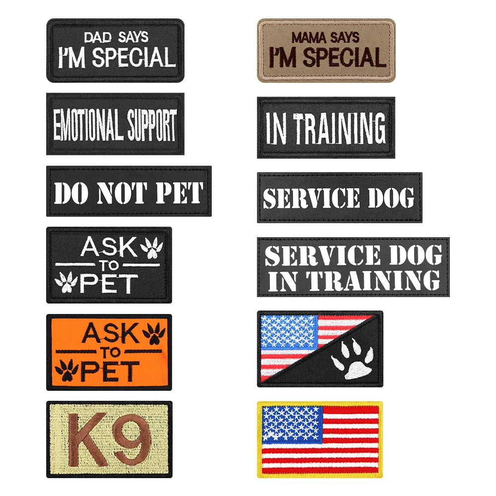 Petravel 12 Piece Personalized Tactical Patch Bundle For Dog Vest