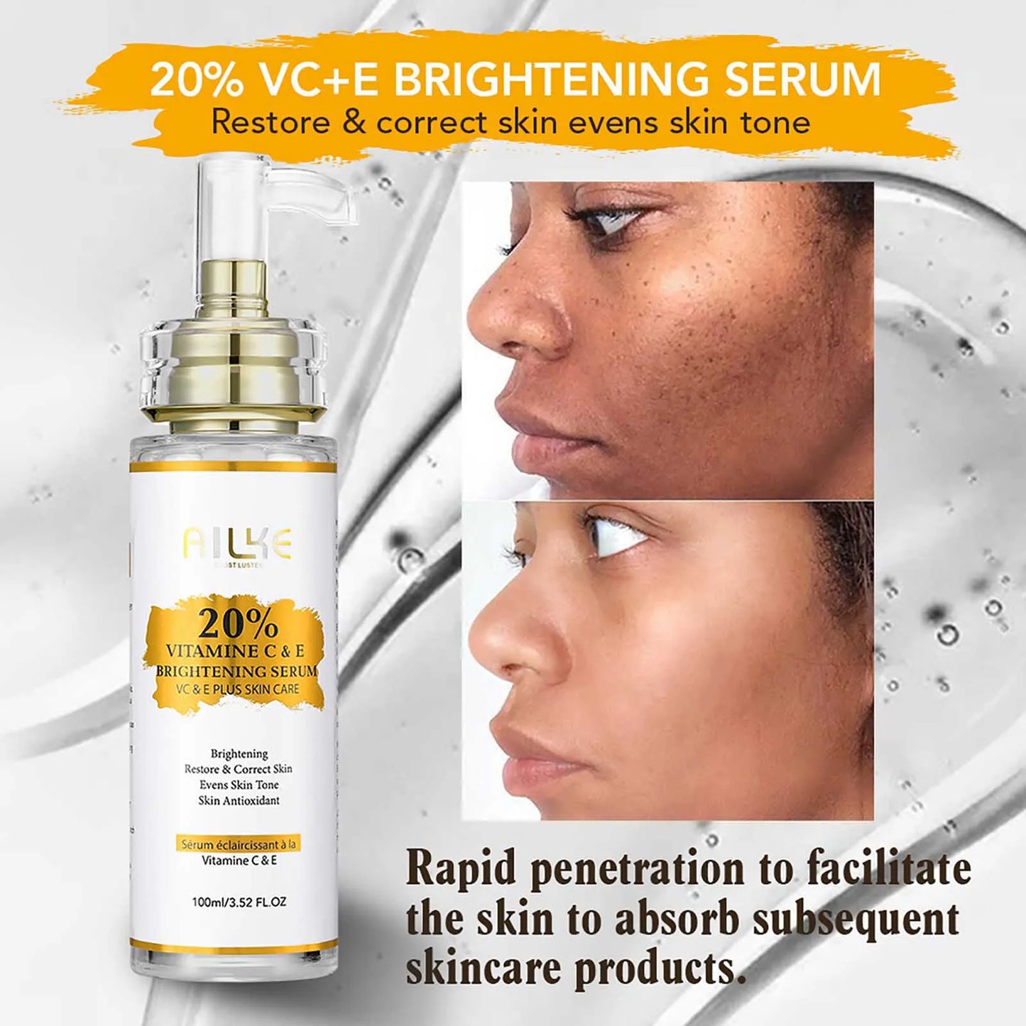 KYLIEFIT Vitamin C Whitening Serum For Dark Spots Anti Aging Skin Care