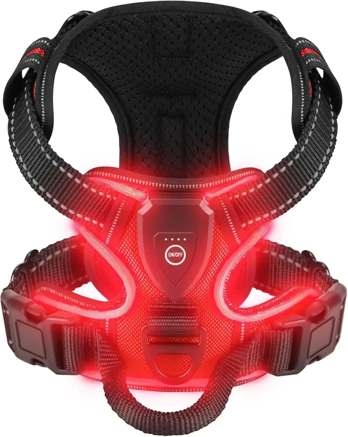 LED Luminous Dog Harness No Pull Adjustable Rechargeable Vest