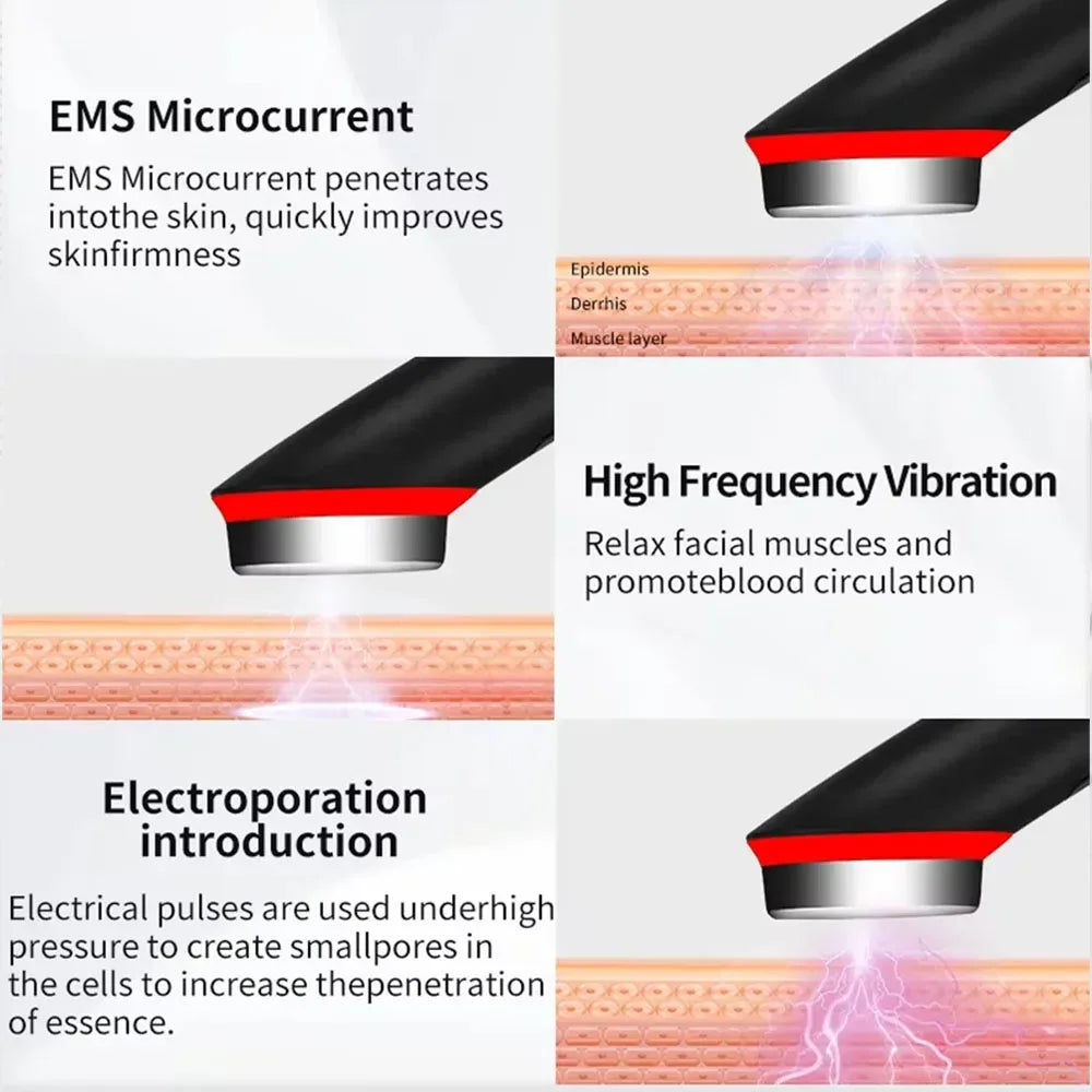 Facial EMS Microcurrent Skin Lifting Massager Beauty Device