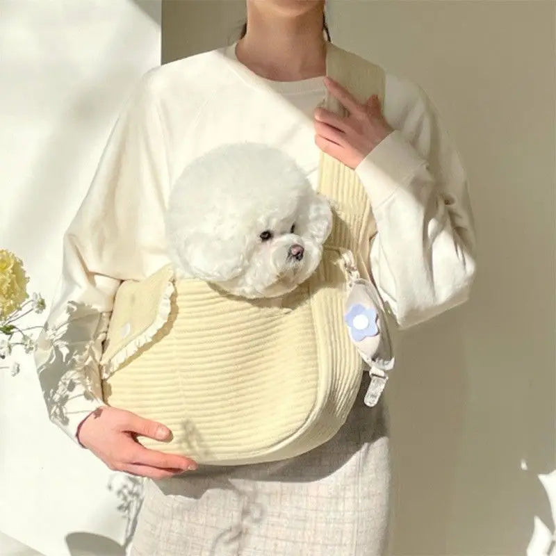 Handmade Pet Carrier Bag For Small Dogs And Cats Breathable