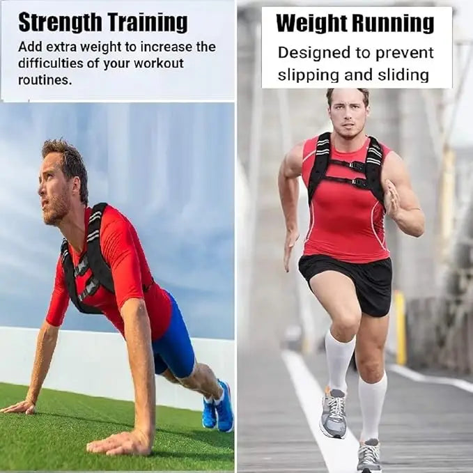 Weighted Vest For Men And Women 12 To 30 Lbs Weights Included