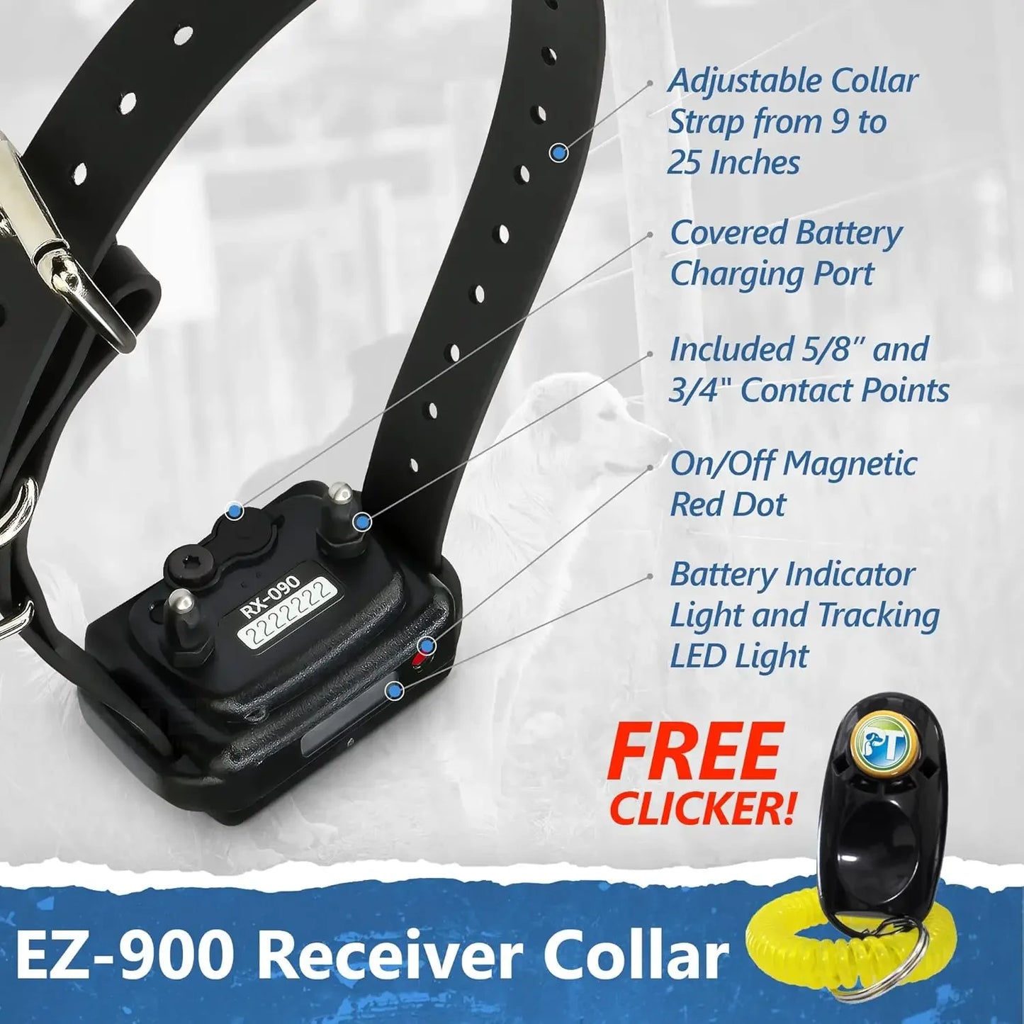 EZ-900 E Collar For Dog Training With Remote 256 Levels