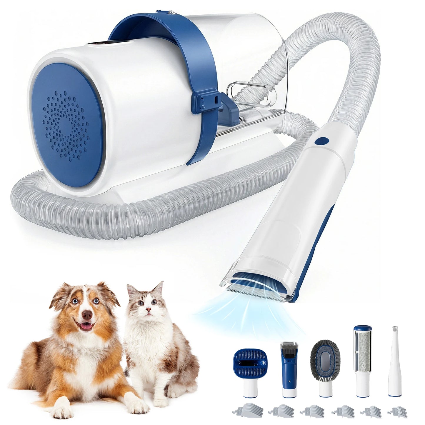 Pet Grooming Vacuum Kit Cordless Low Noise Clippers For Cats