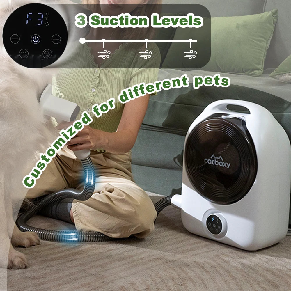 Professional Pet Grooming Vacuum Kit With Blow Suction Cleaner