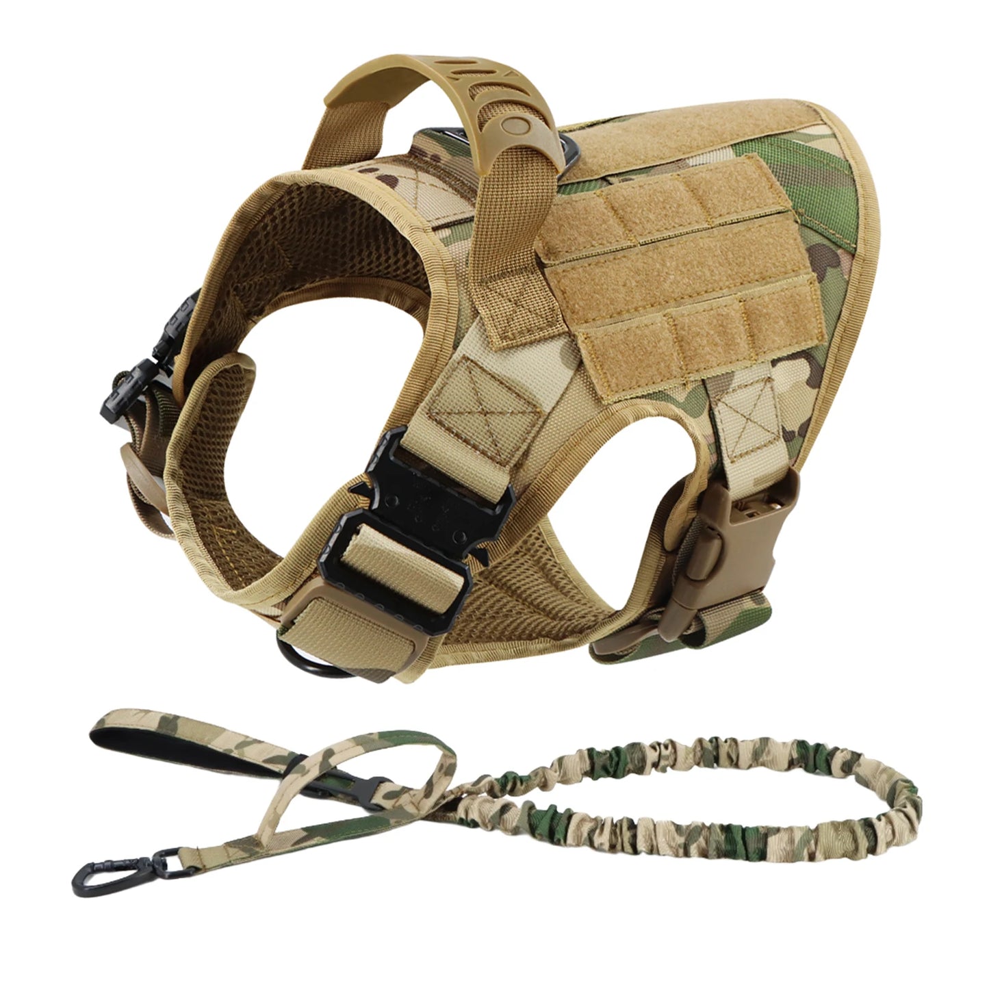 Tactical Dog Harness And Leash Set For Large Outdoor Dogs