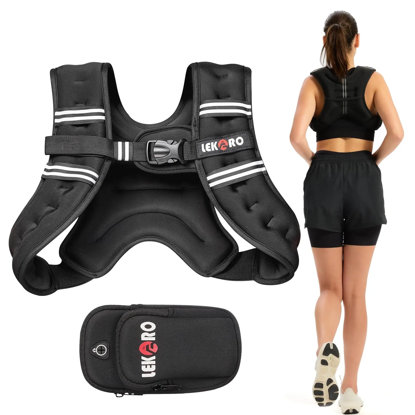 Weighted Vest For Men And Women With Reflective Strips For Running And Walking