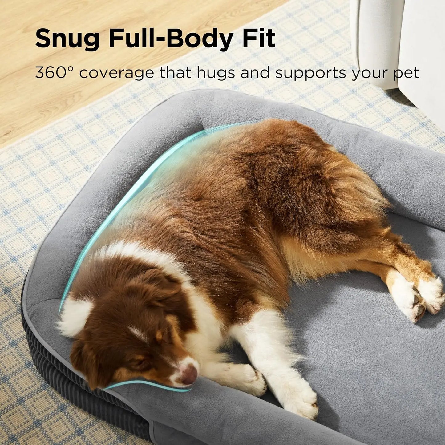 Bedsure Orthopedic Dog Bed Bolster Sofa For Senior Dogs