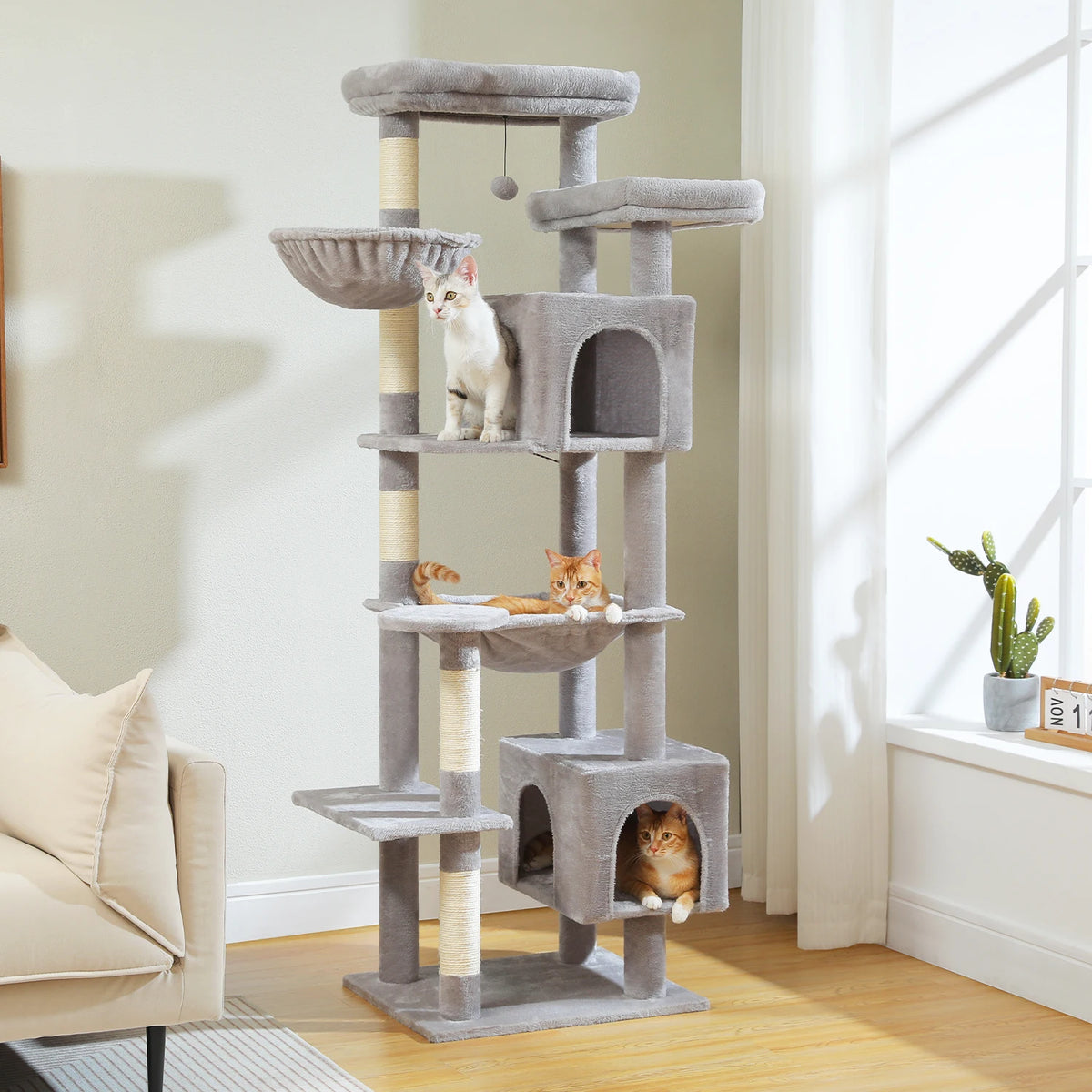 PAWZ Road Multi-Level Cat Tower With Scratching Posts And Perches
