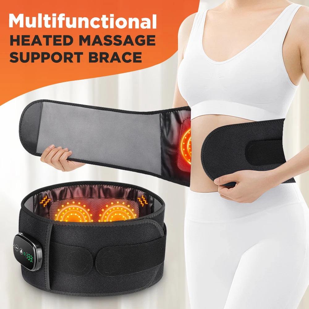 Hailicare Heating Vibration Massager Belt For Waist With Light Therapy