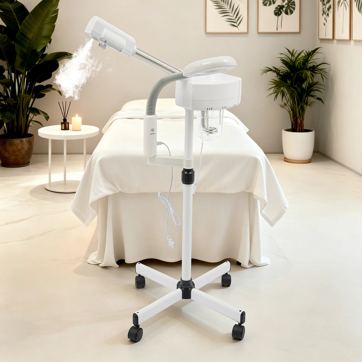 Bymaocar Professional Ionic Facial Steamer With Magnifying Lamp