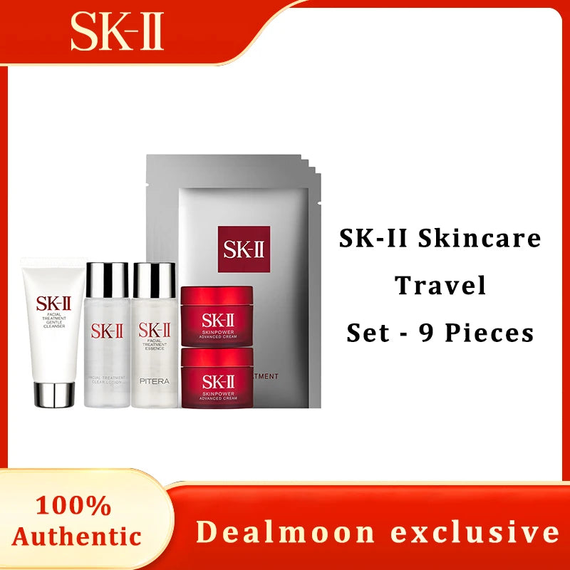 SK-II Travel Exclusive 9-Piece Skincare Set Includes Cleanser And Toner