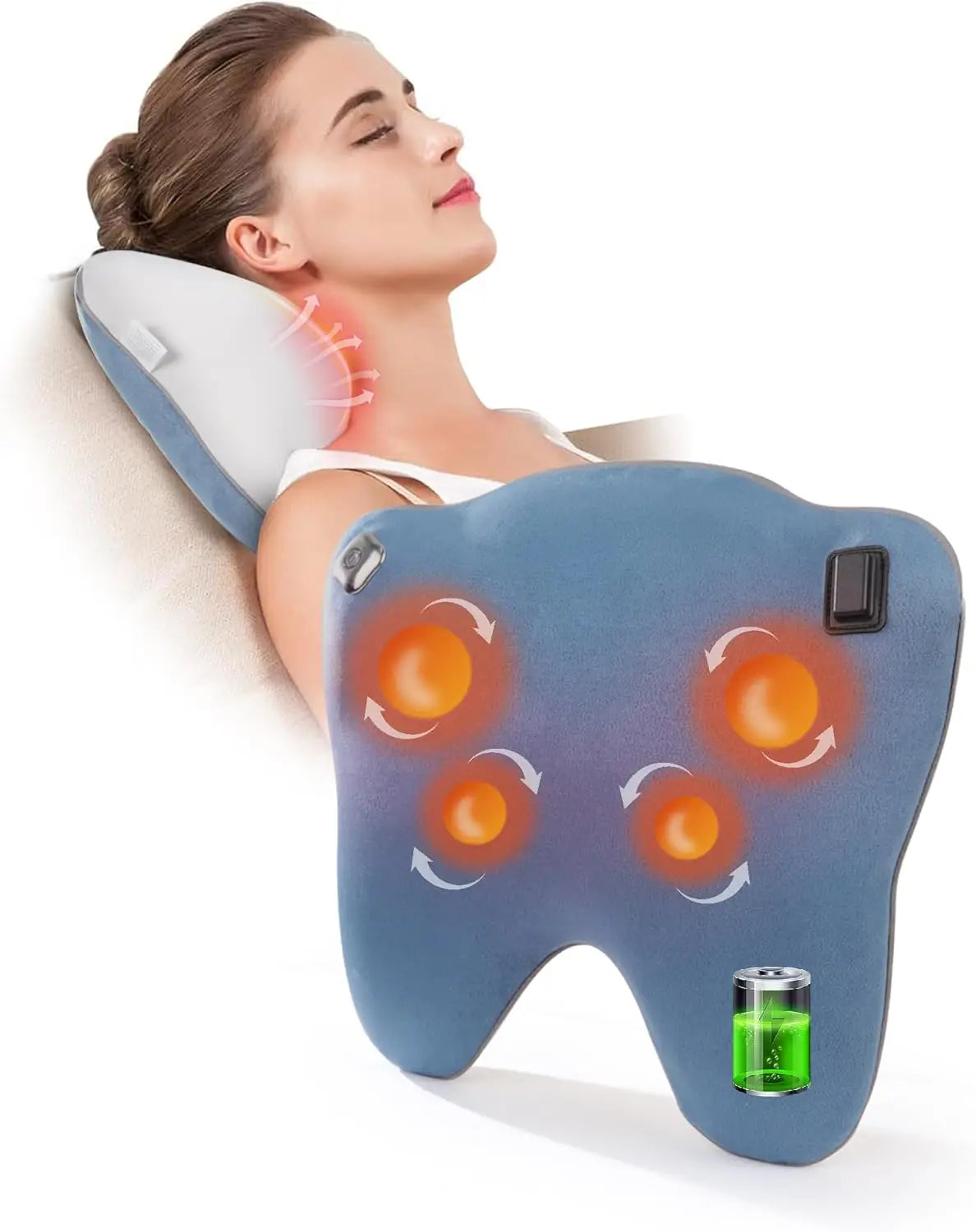 Cordless Back Massager With Heat For Neck And Back Massage