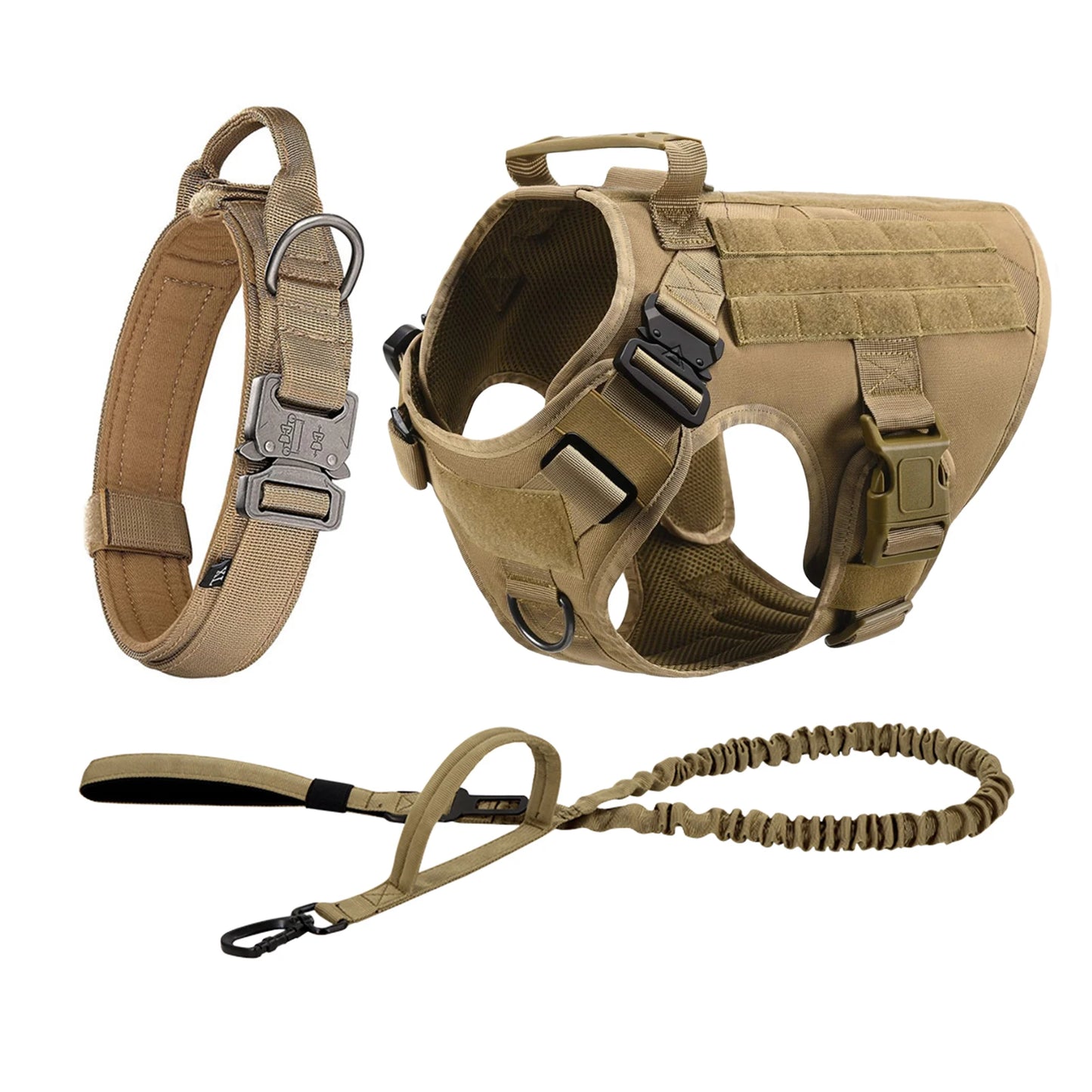 PETRAVEL CN Tactical Dog Harness Vest With Molle Pouches