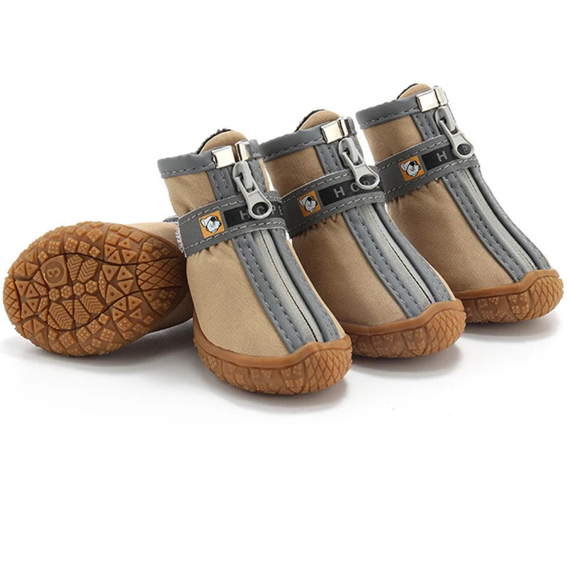 Hobbaggo Dog Shoes Non Slip Breathable Plush Paw Boots