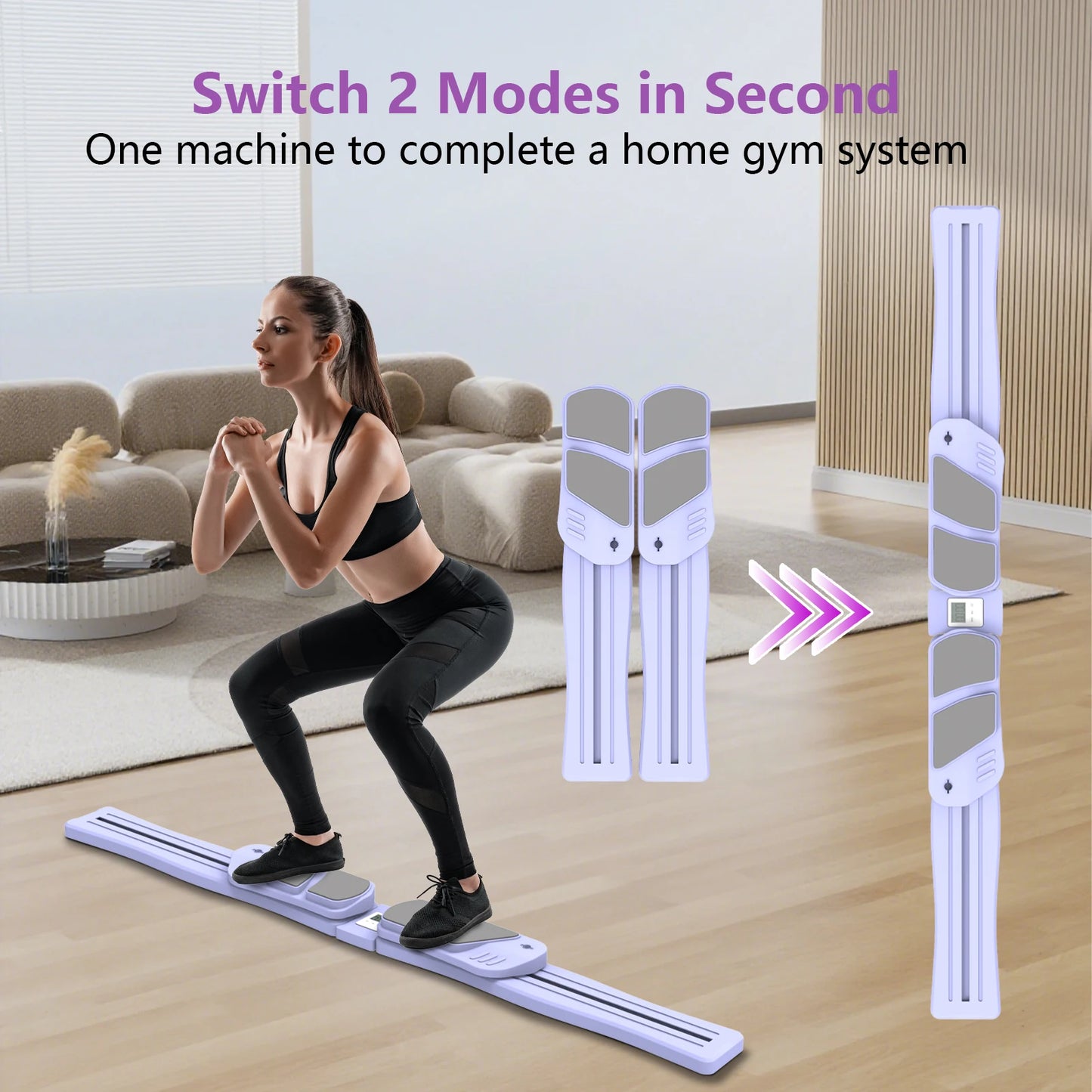 WSUEL Pilates Reformer Set 7 in 1 Home Workout System