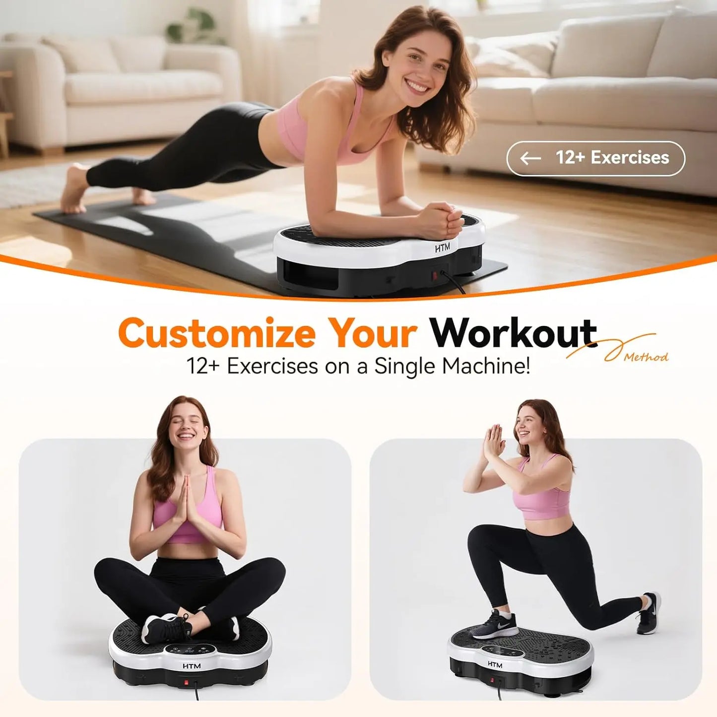 HTM Whole Body Vibration Plate Fitness Massage Calorie Counter