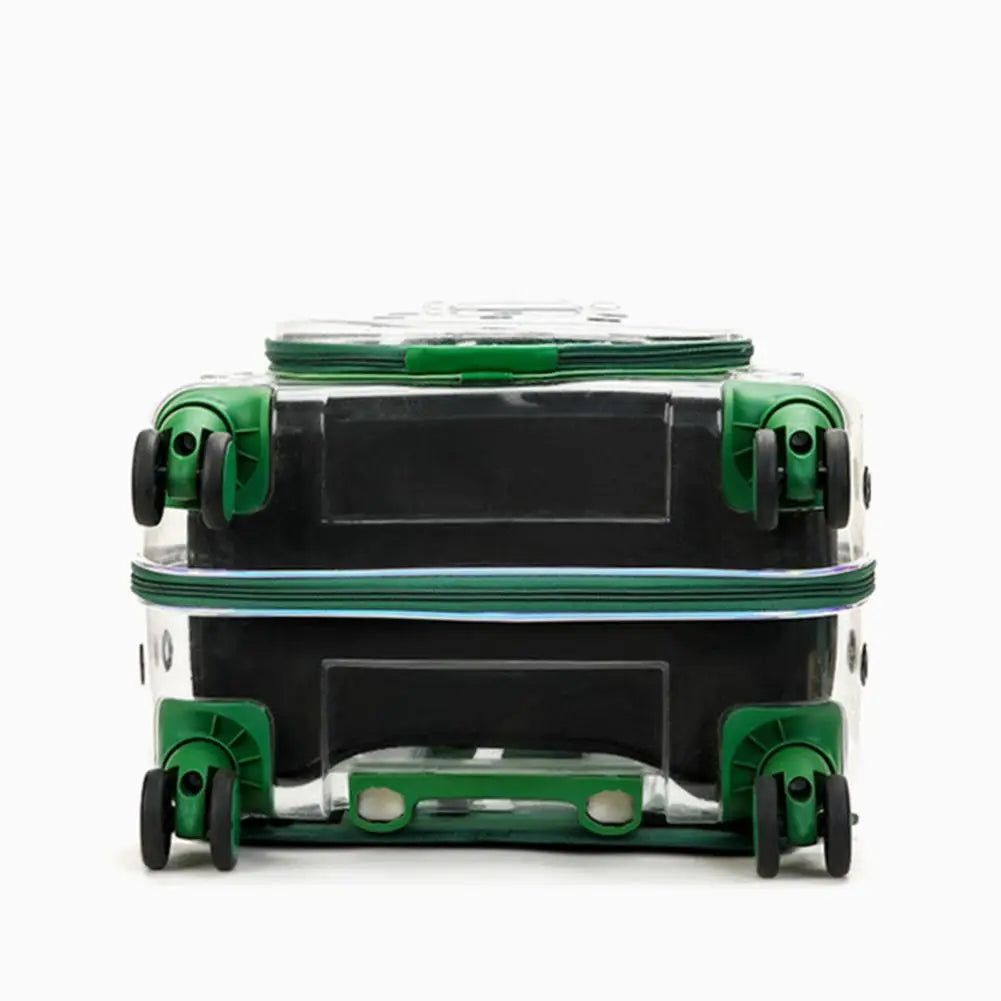 Pet Trolley Case With Clear Ventilation Holes And Silent Wheels Portable