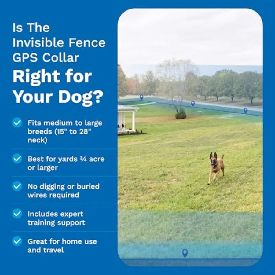 Wireless GPS Dog Fence Tracking Collar Waterproof App Controlled