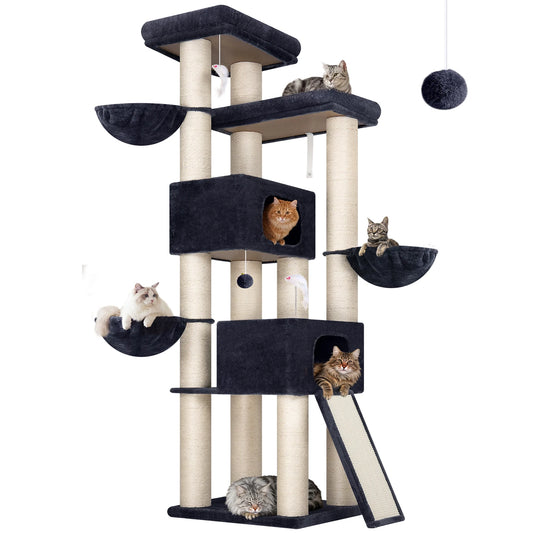 GLOBLAZER Multi-Level Cat Tree With Scratching Posts And Hammocks