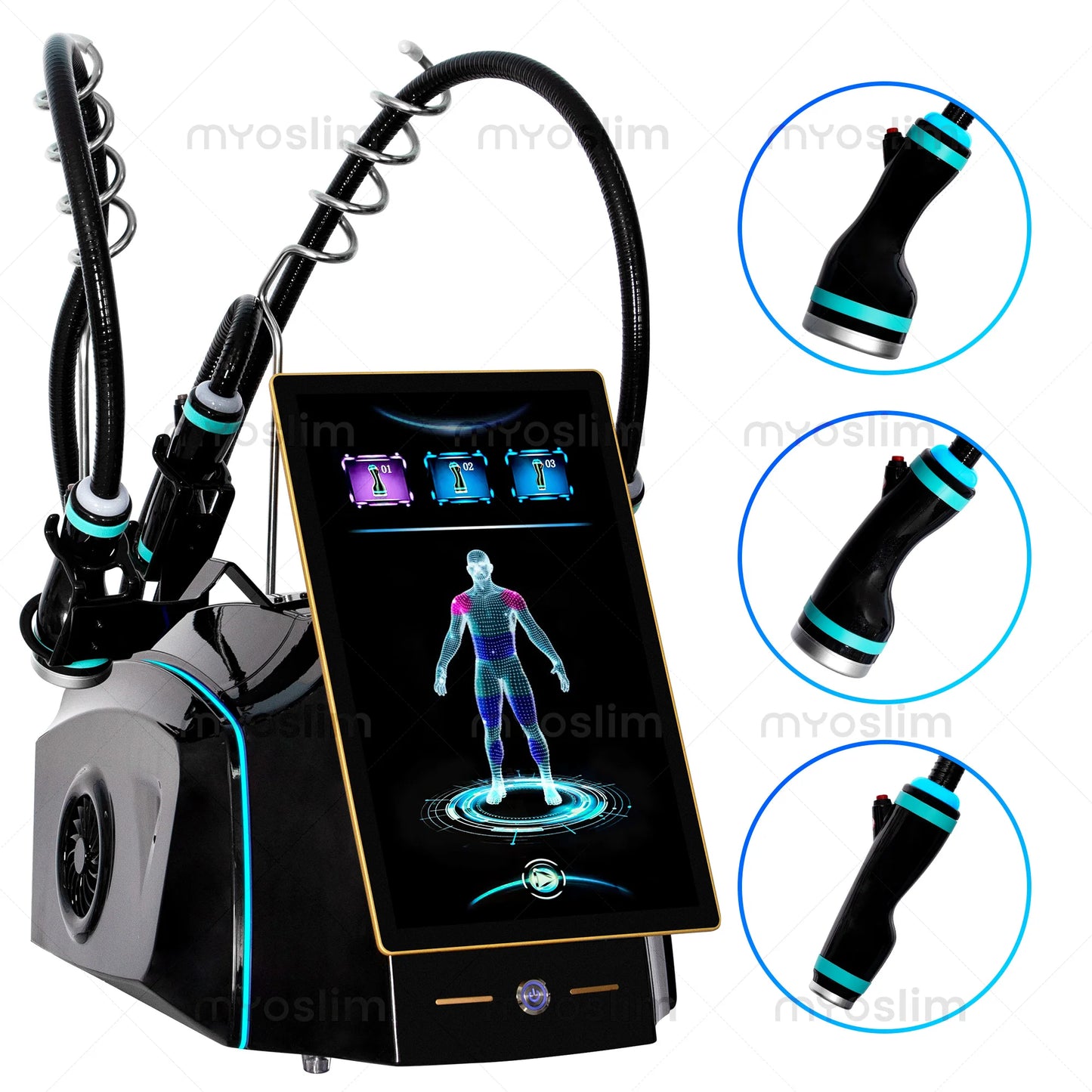 MYOSLIM 3 In 1 Non Invasive Ice Microwave Massage Slimming Machine Fat Reduction