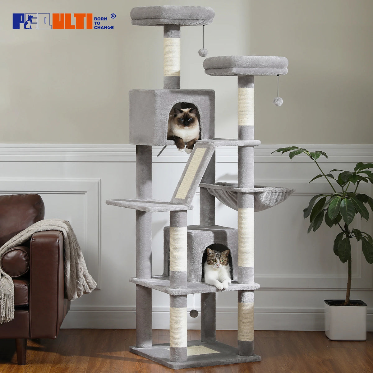 PAWZ Road Multi-Level Cat Tower With Scratching Posts And Perches