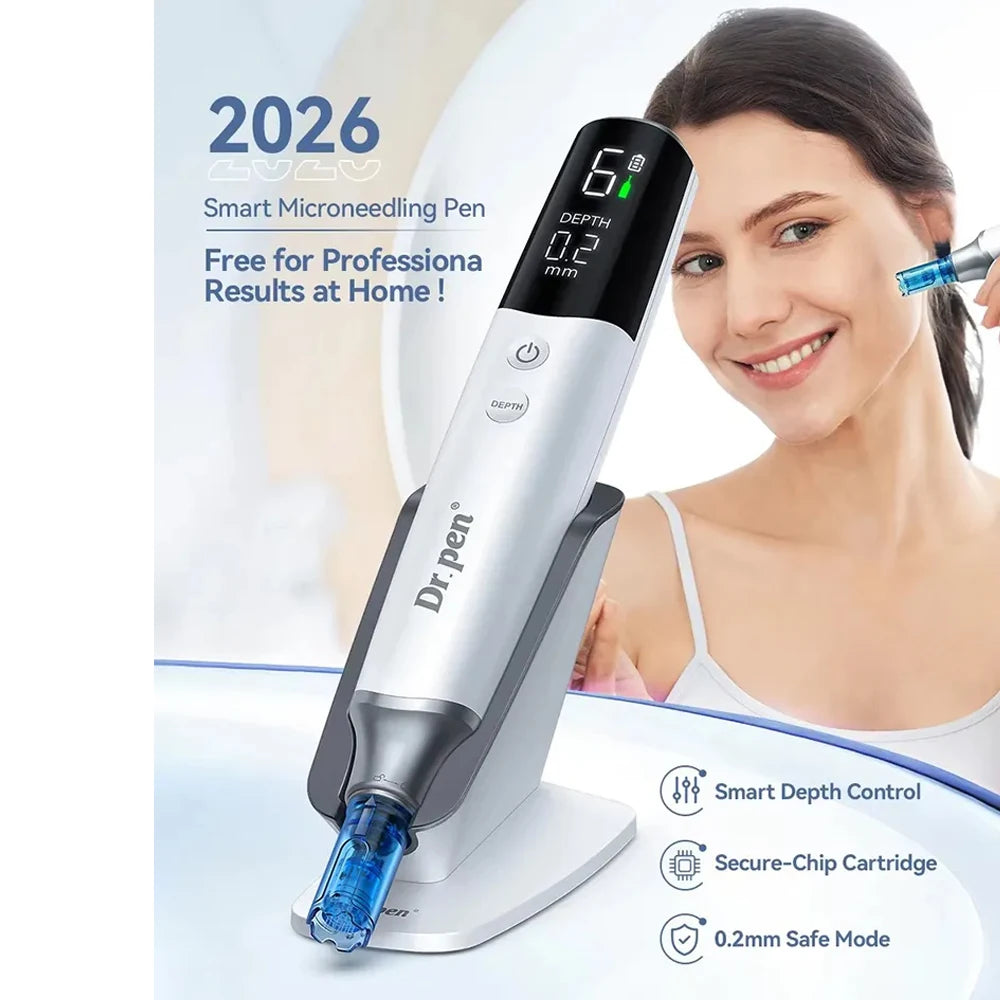 Dr Pen M9 Electronic Derma Pen Updated Tool with 2pcs 0.2mm Nano Needle Cartridge
