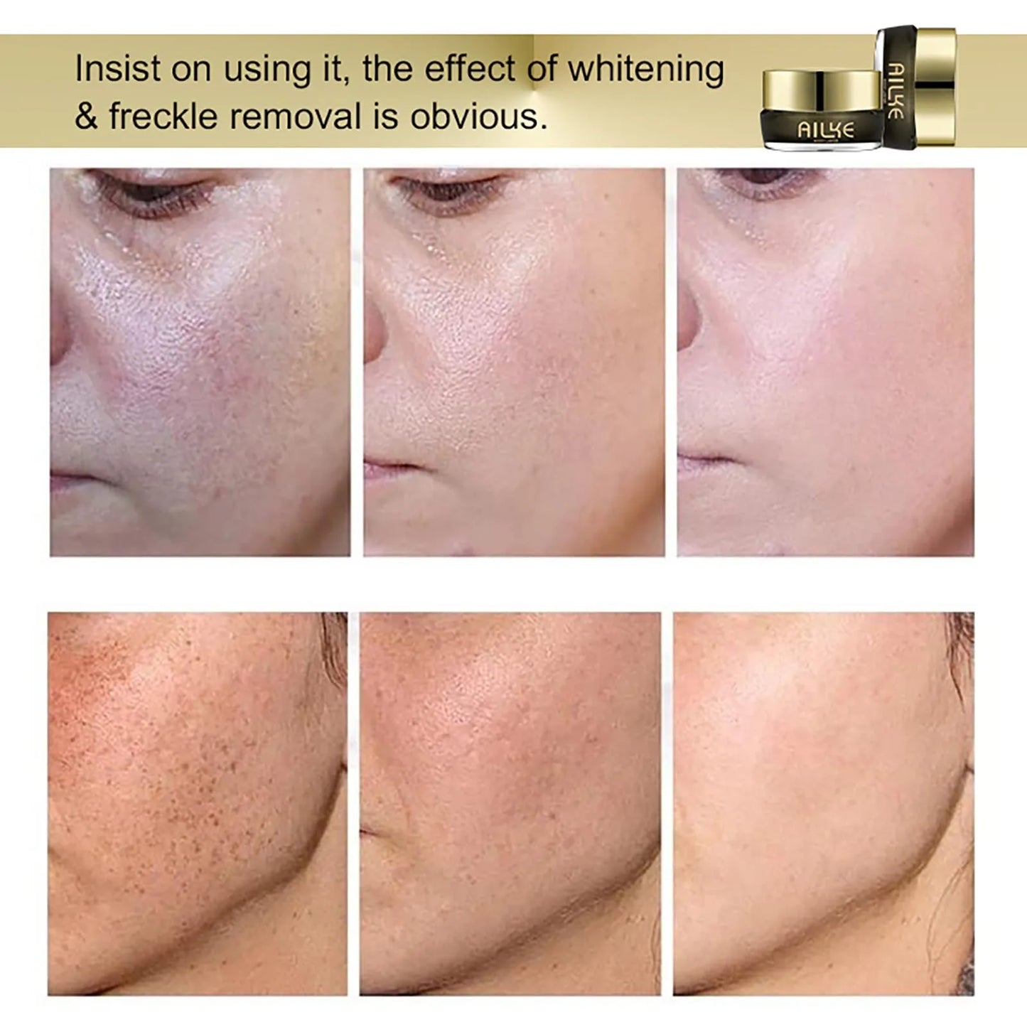 AILKE Whitening Face Cream With Collagen Glutathione For Skin Types