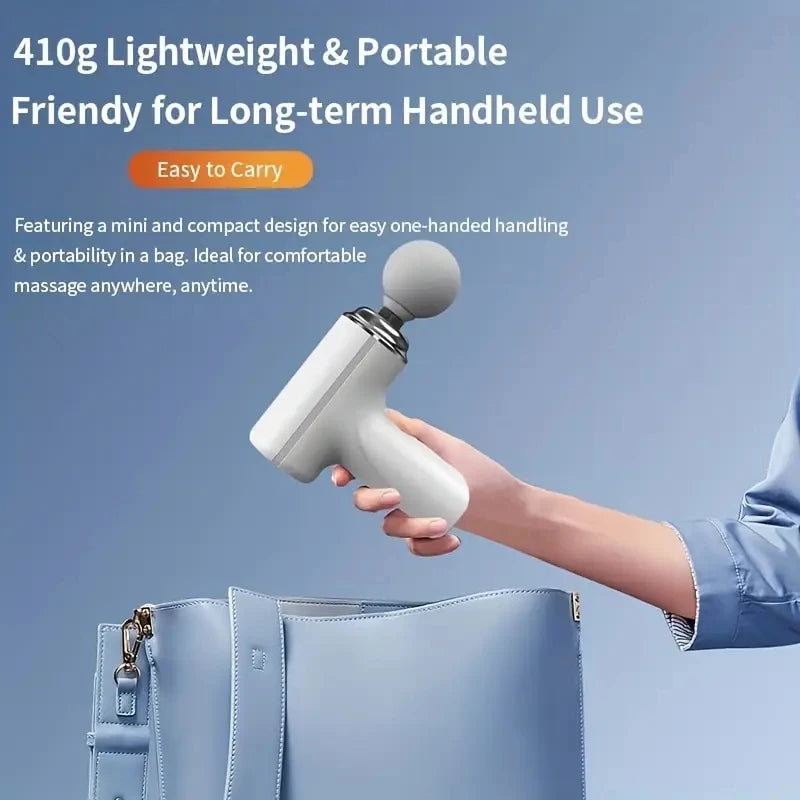 Portable Electric Massage Gun With Four Heads For Deep Tissue Relief