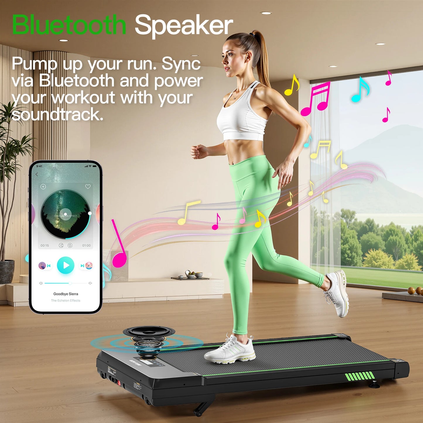 AKLUER Walking Pad With 12 Percent Auto Incline 2.5HP Treadmill