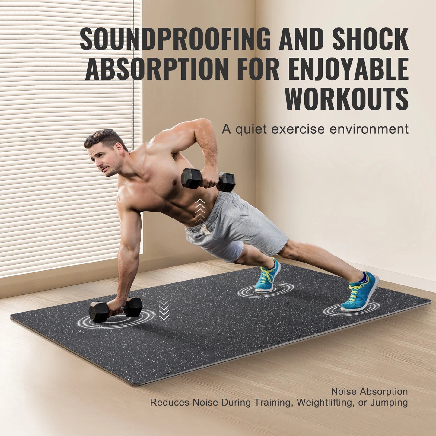 SucceBuy Interlocking Floor Mats EVA Foam For Gym And Home