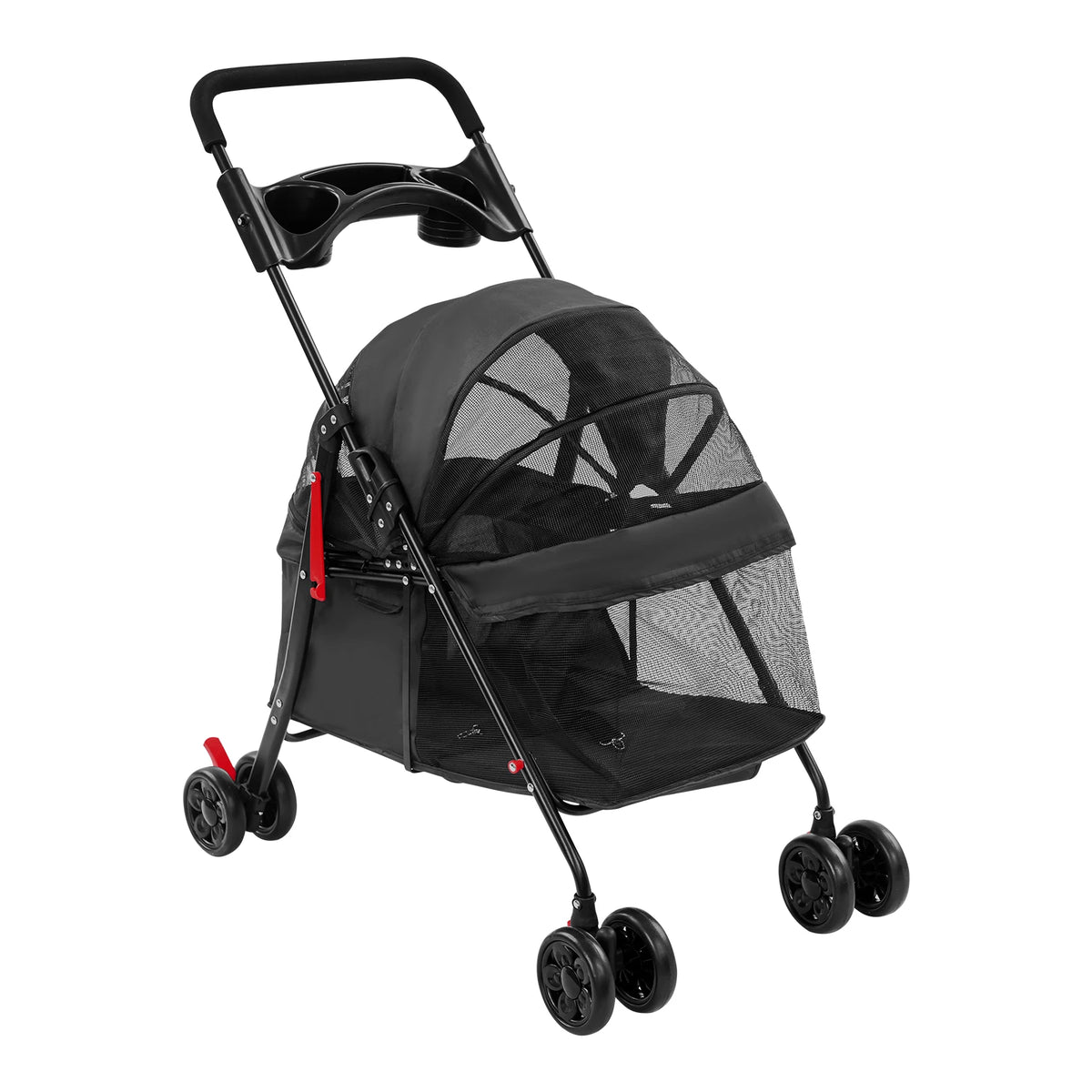 Bymaocar Foldable Pet Stroller Travel Cart For Dogs And Cats