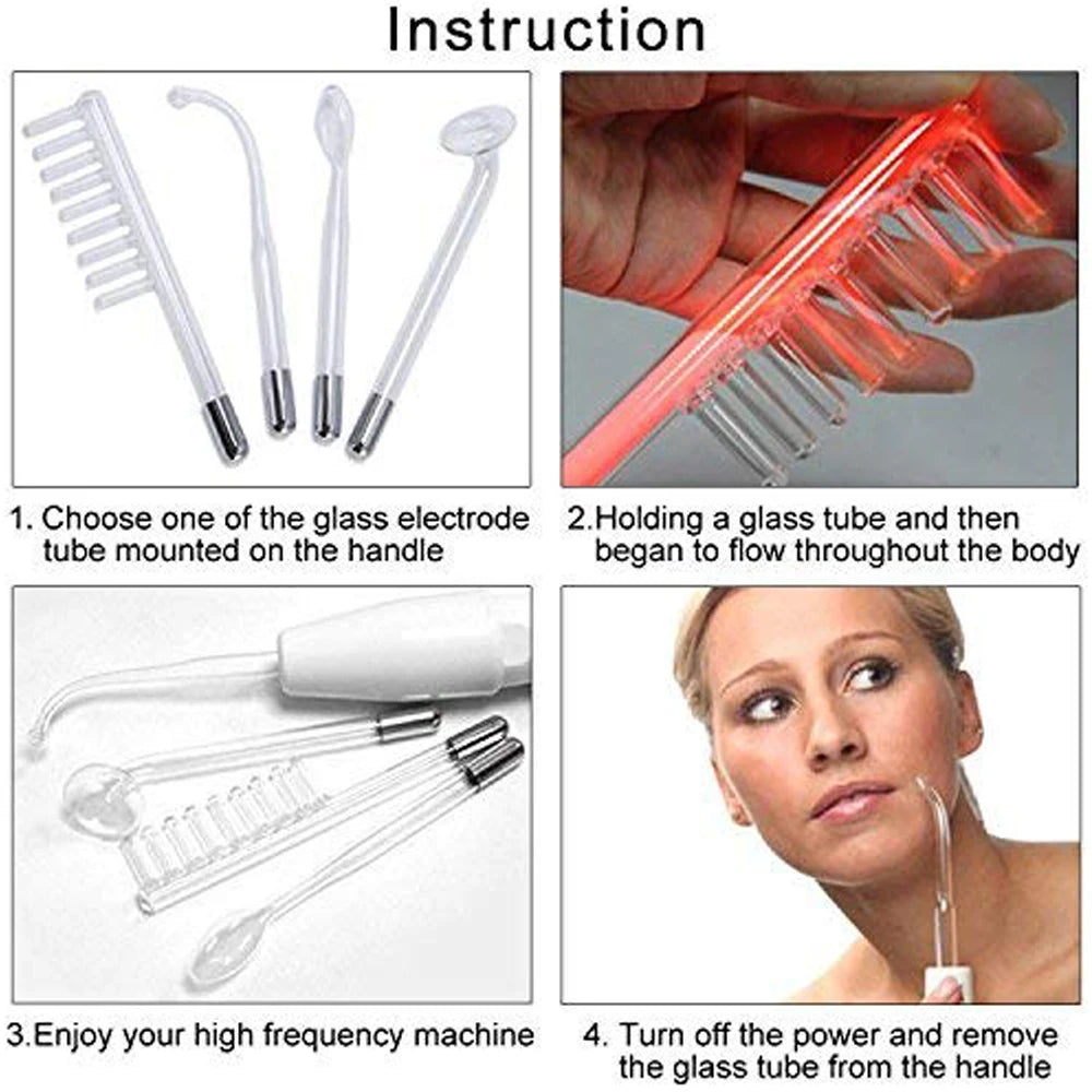 AOKO 4 In 1 High Frequency Facial Wand For Rejuvenation