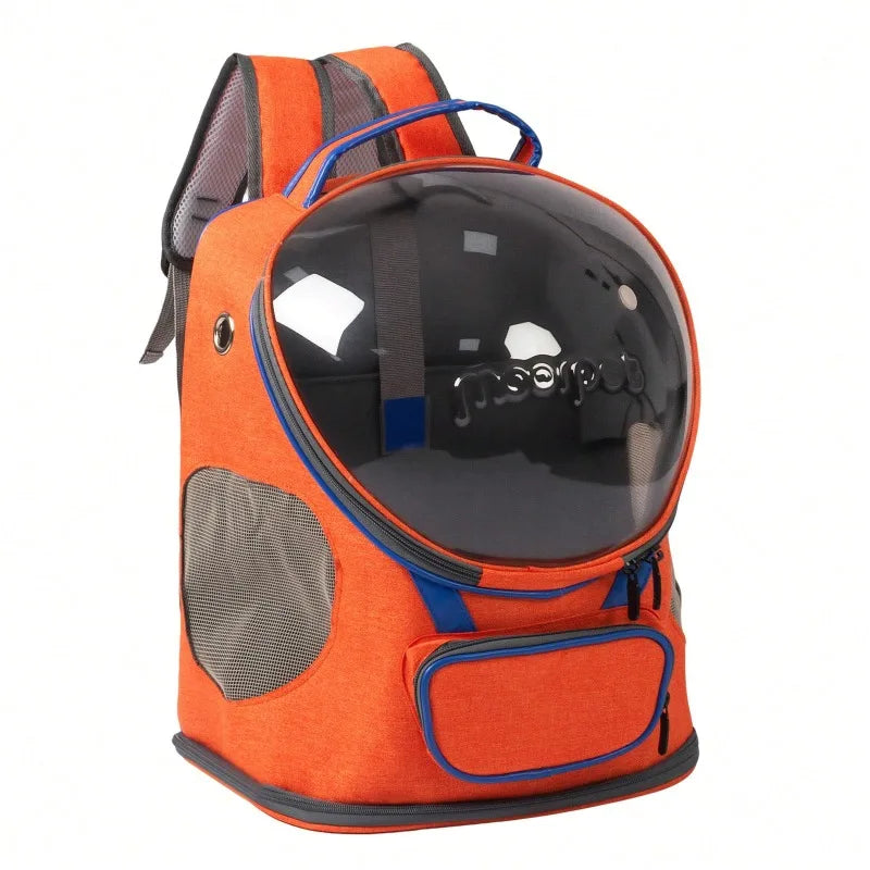Foldable Breathable Transparent Pet Backpack Carrier For Cats And Dogs