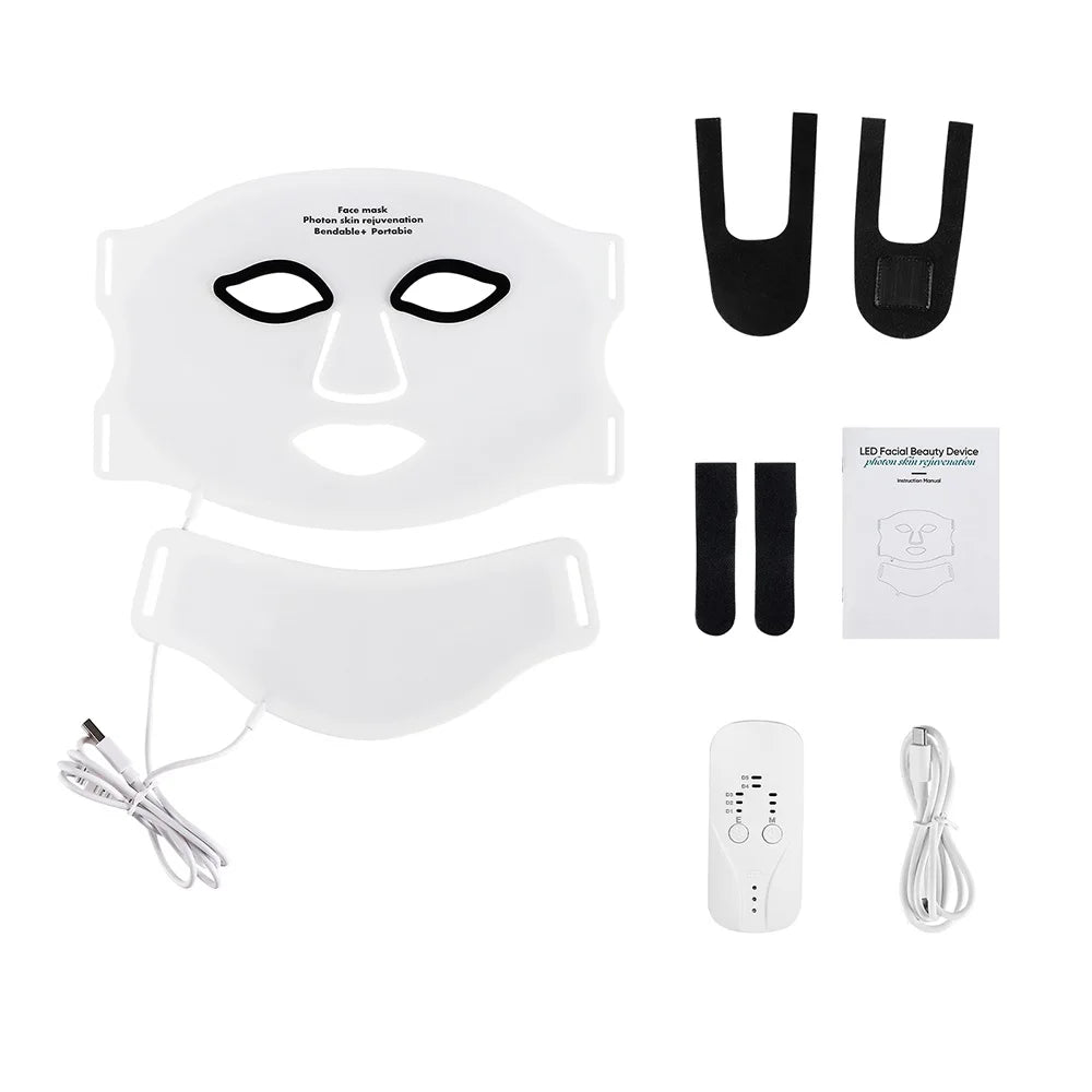Foreverlily Silicone LED Mask For Facial Neck Therapy