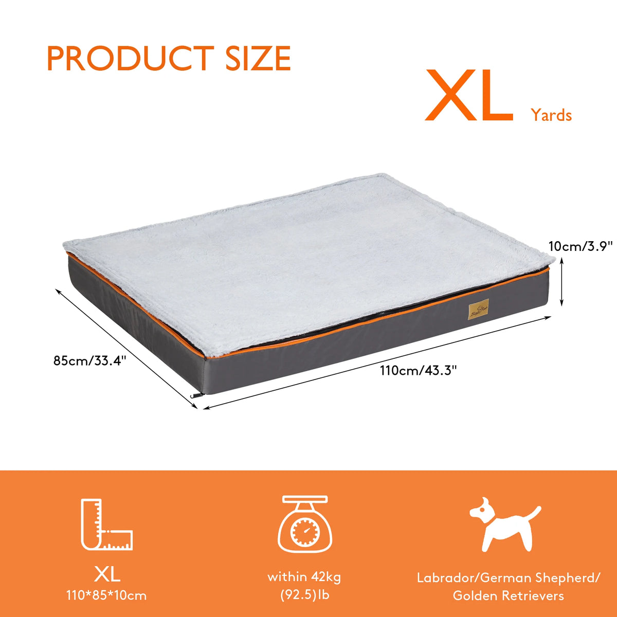 BINGOPAW Orthopedic Dog Bed With Waterproof Washable Cover