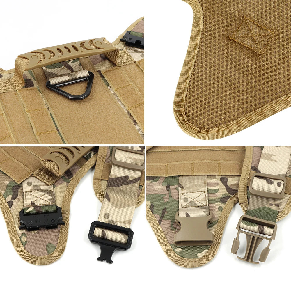 Tactical Dog Harness And Leash Set For Large Outdoor Dogs