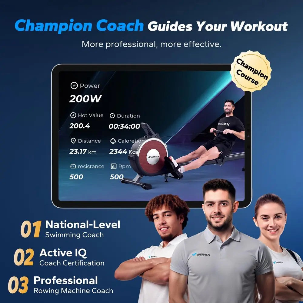 YTYIN Magnetic Rowing Machine With 16 Levels For Home Gym