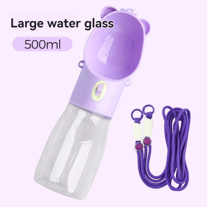 Leakproof Portable Dog Water Bottle With Bowl Travel