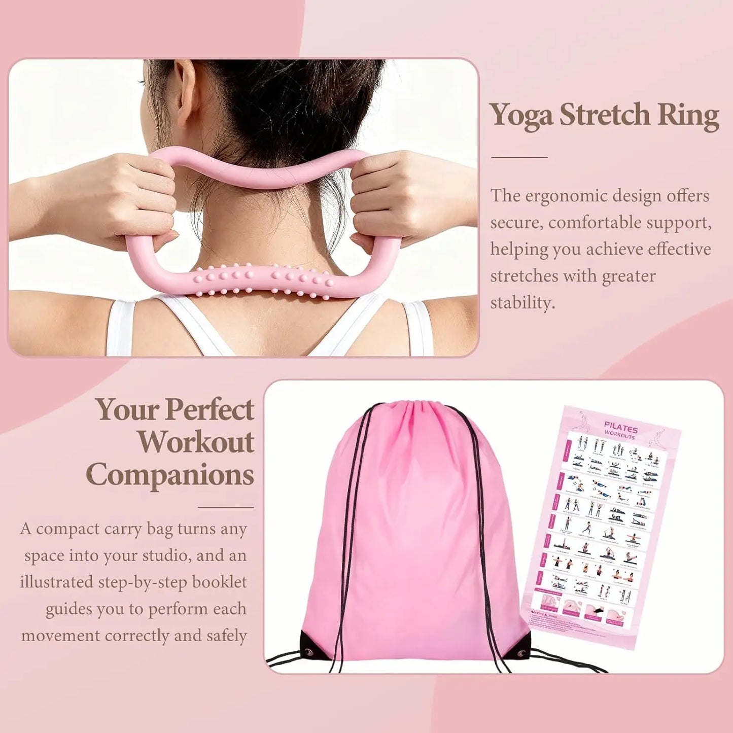 YTYIN Pilates Ring Kit 13-Piece Home Workout Set