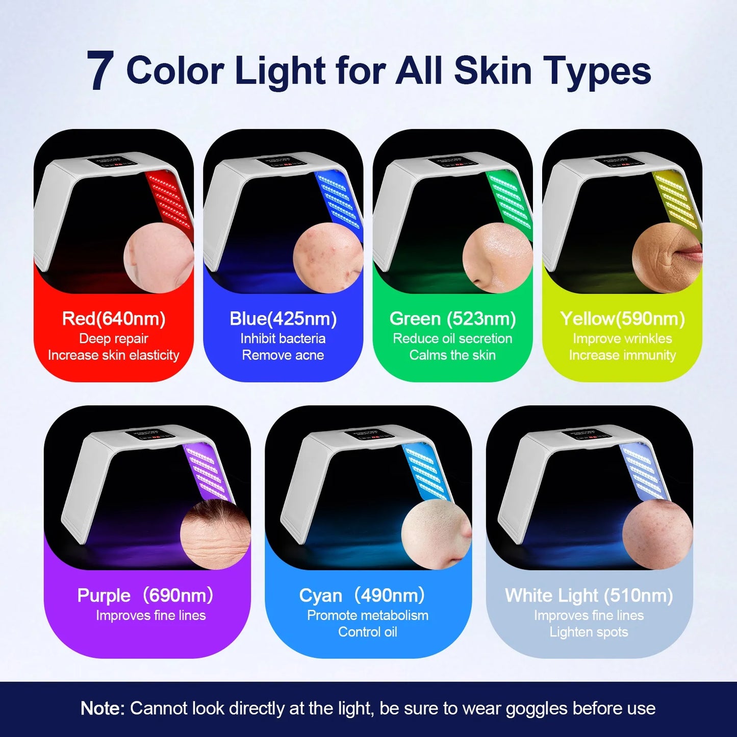 Foreverlily Foldable LED Photon Skin Rejuvenation Machine