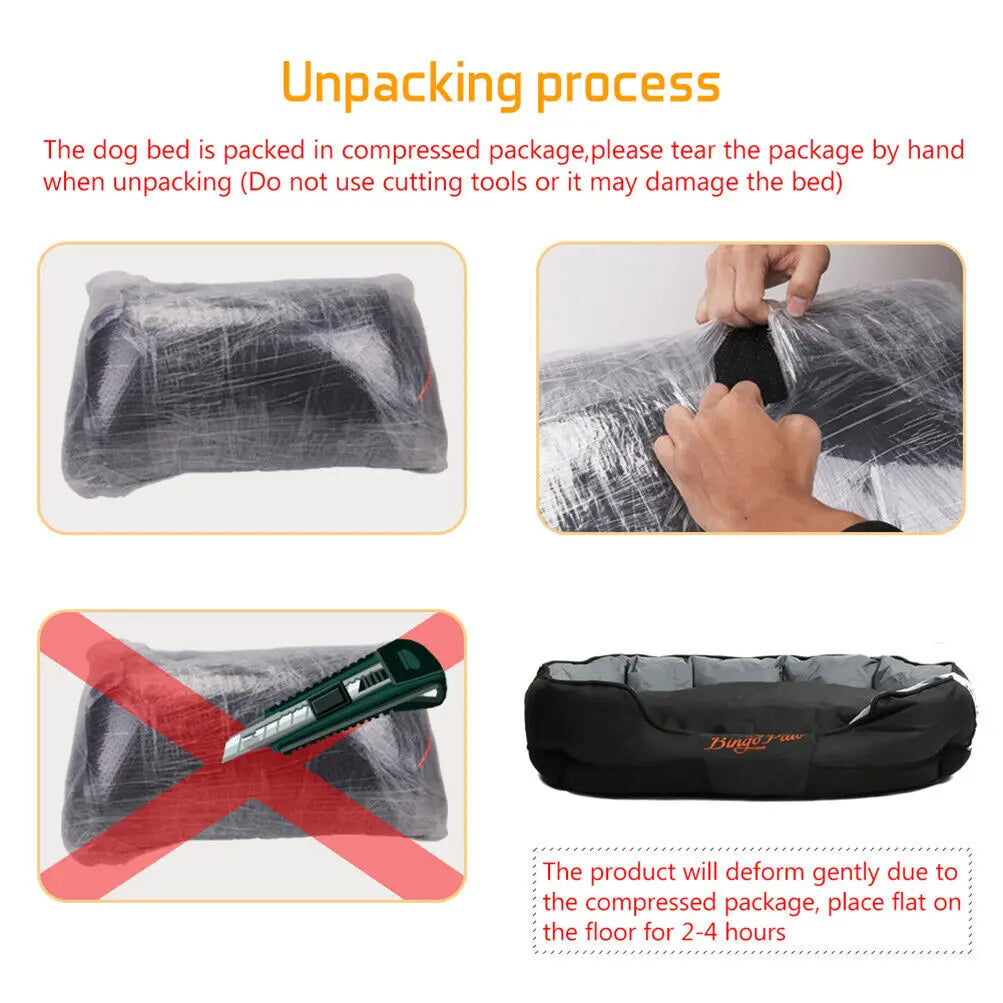 BINGOPAW All Season Calming Dog Bed With Removable Cushion