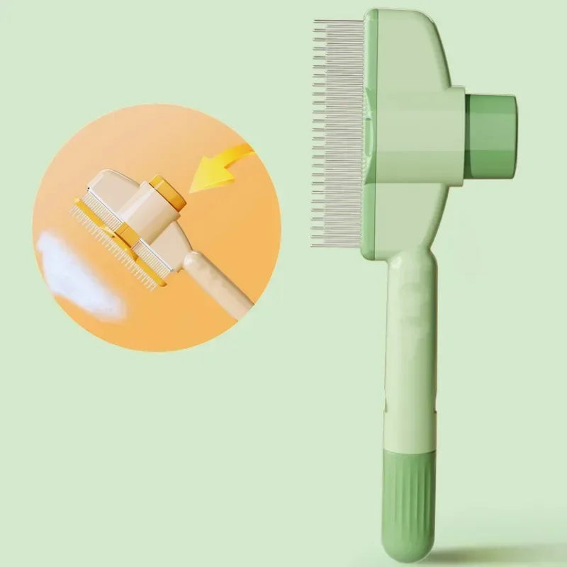 Stainless Steel Dog Grooming Comb Self Cleaning Massage Brush