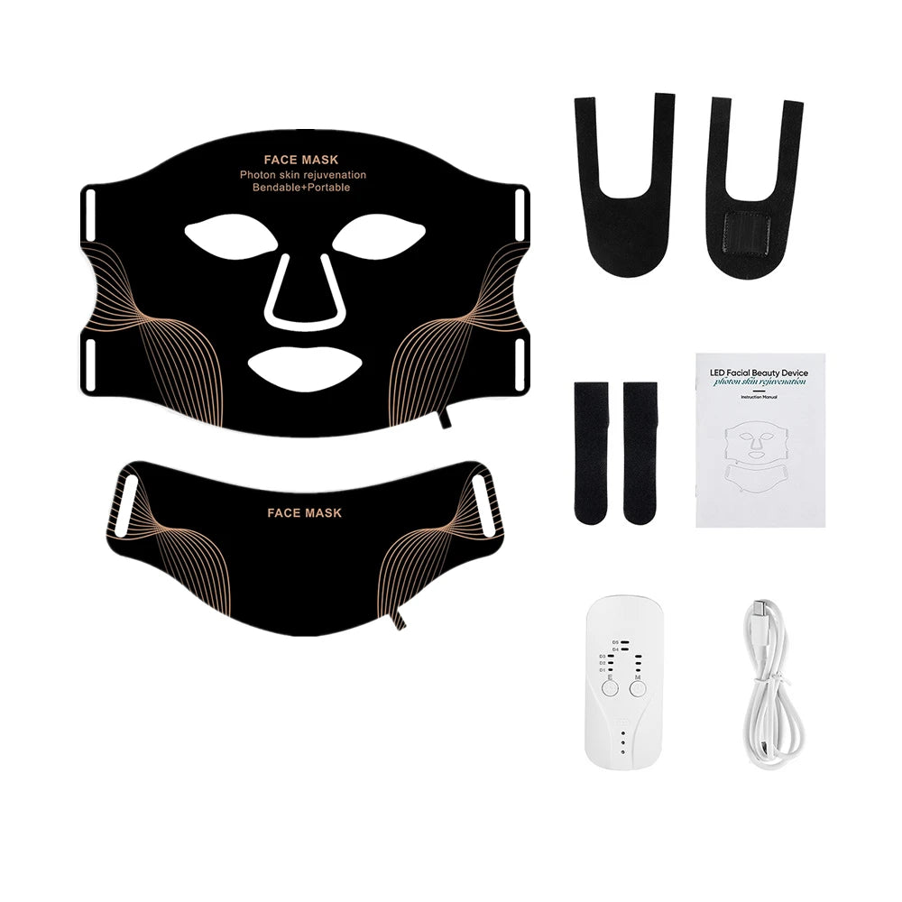 Foreverlily Silicone LED Mask For Facial Neck Therapy