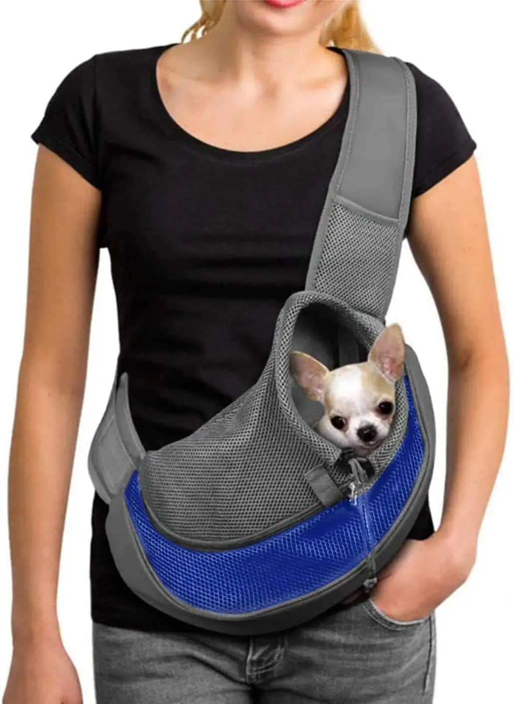 Pet Sling Carrier For Small Dogs And Cats With Breathable Mesh And Safe Hook
