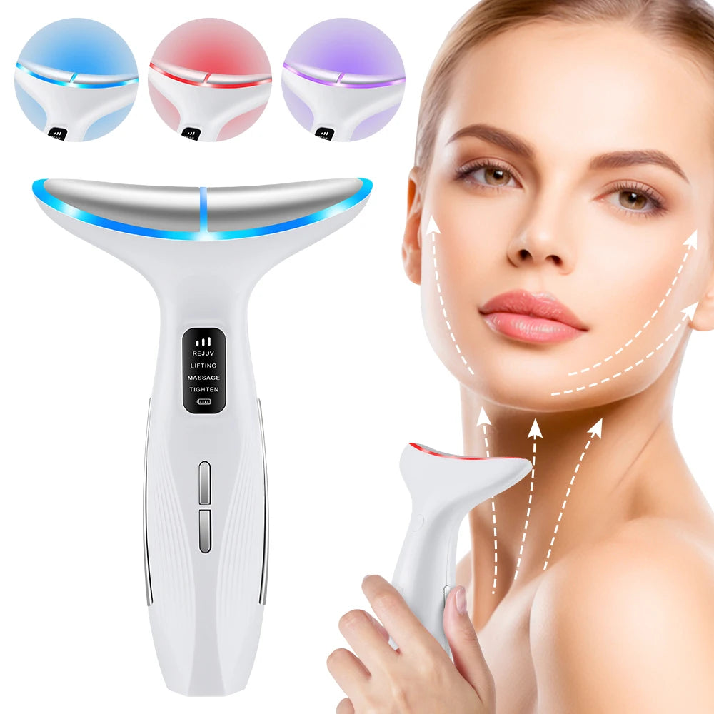 Agdoad LED Light Microcurrent Face Neck Lift Beauty Device