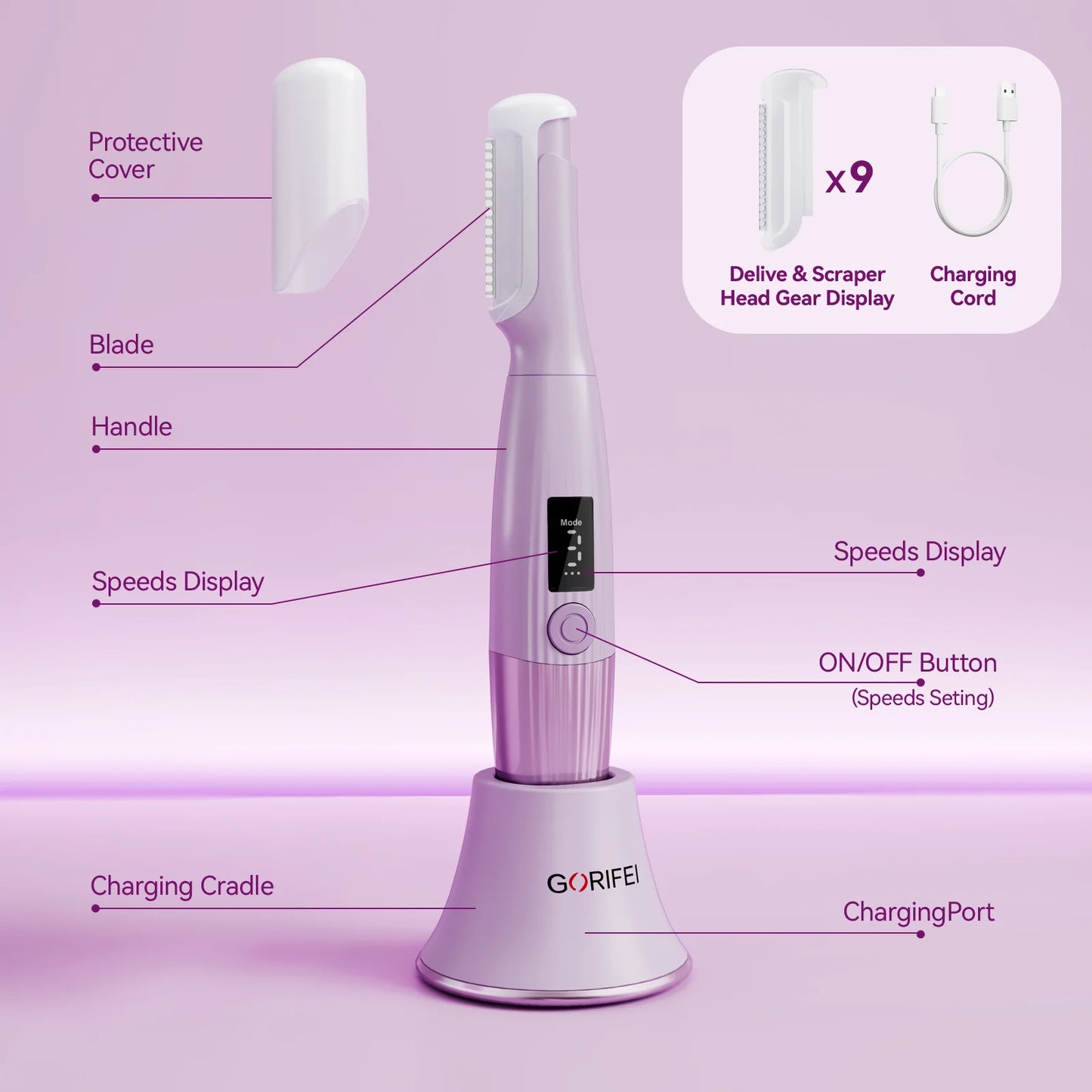 Dermaplane Razor For Women Facial Hair Removal Peach Fuzz