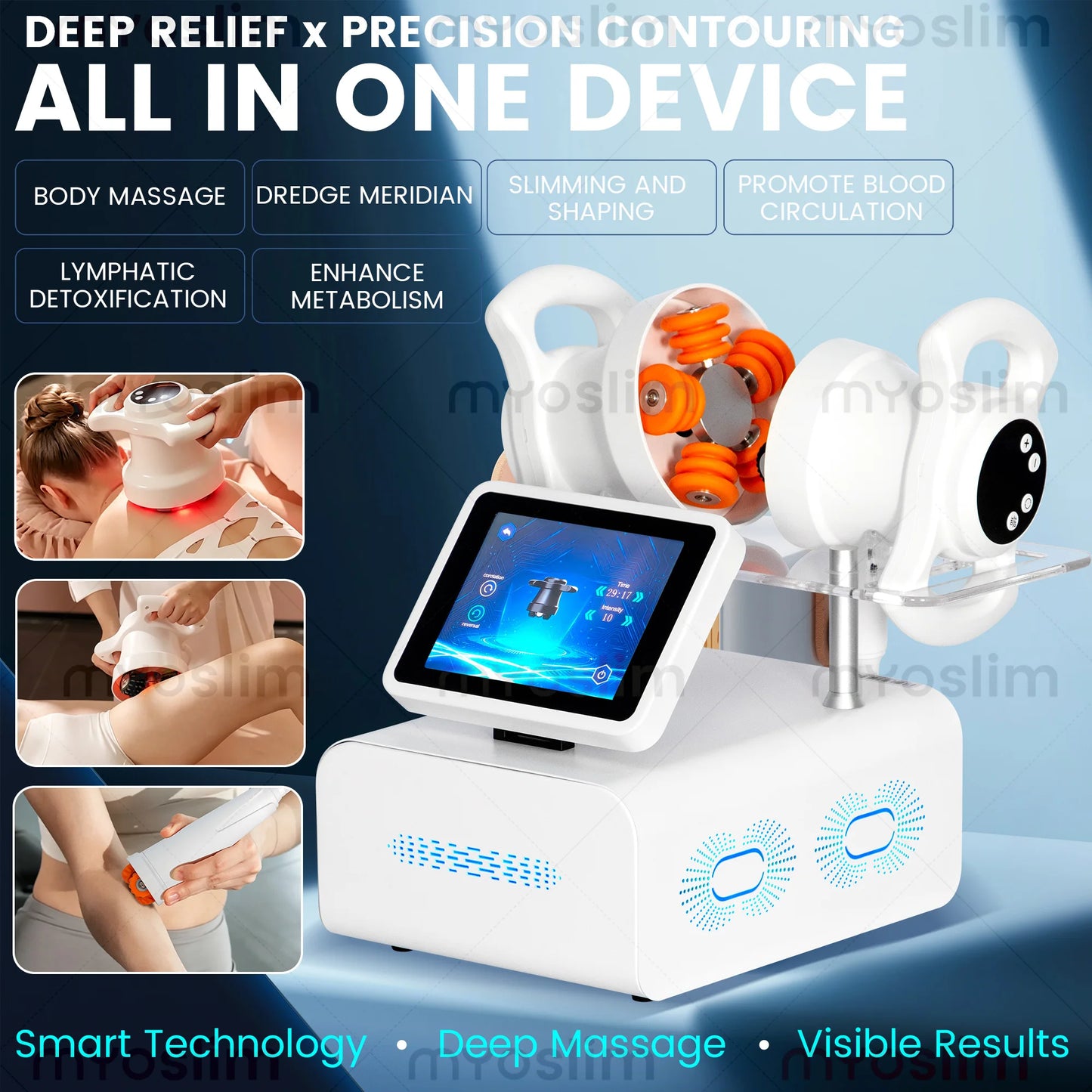 MYOSLIM 360 Rotation Body Contouring Roller Massager Skin Care Device