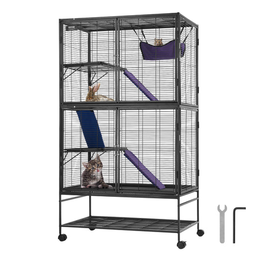 SucceBuy Rolling Metal Ferret Cage Four Tier Critter Nation Small Animal Cage