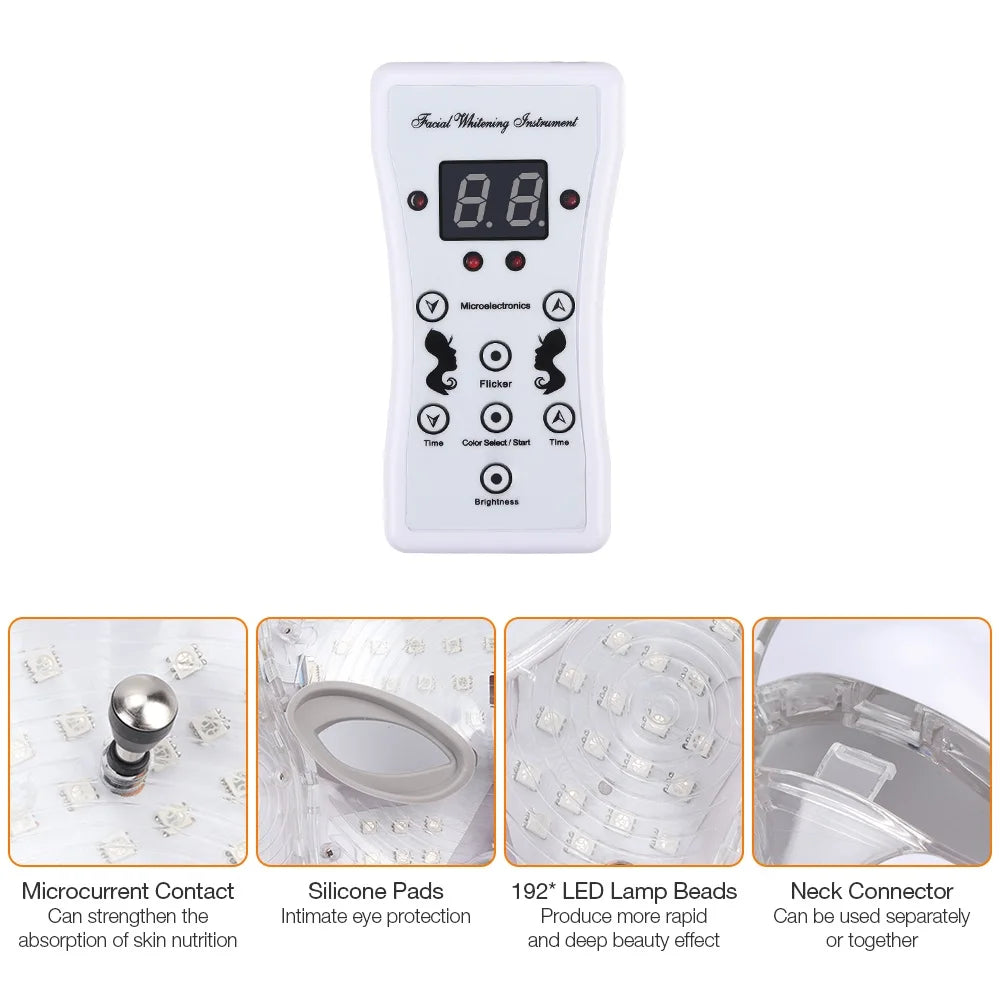 Iebilif LED Facial Mask for Face and Neck Anti Aging Rejuvenation
